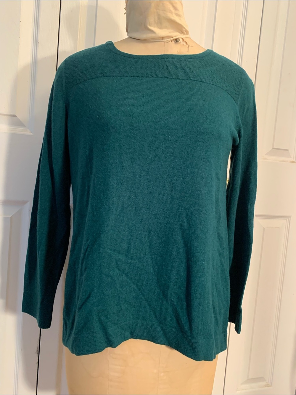 J. Jill Teal Knit Crewneck Sweater
